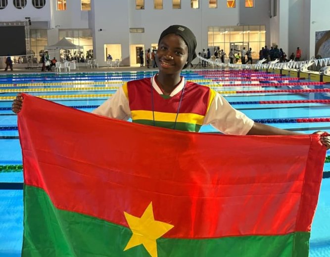 Natation&nbsp;: Imann Firdaous Kouraogo, de l’amour pour l’eau aux podiums africains