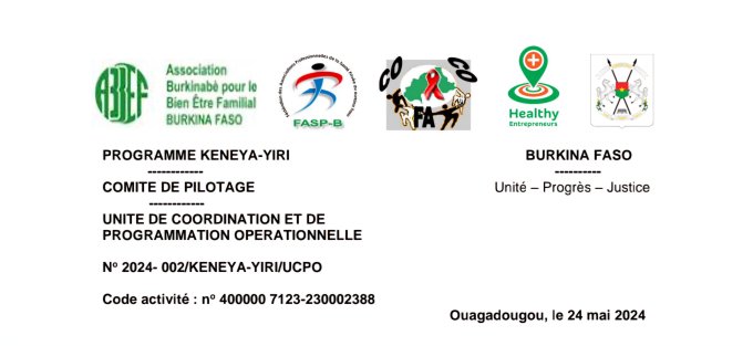 Avis à manifestation d’intérêt pour la sélection d’établissements privés de soins pour la mise en œuvre de l’approche franchise sociale sur les soins de santé intégrés et centrés sur la personne du Burkina Faso pour la période 2024-2028