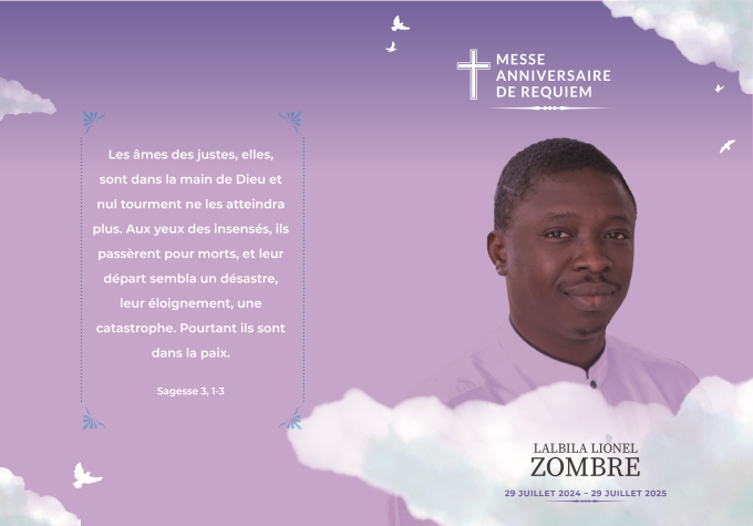 Messe anniversaire de requiem de Zombré Lalbila Lionel