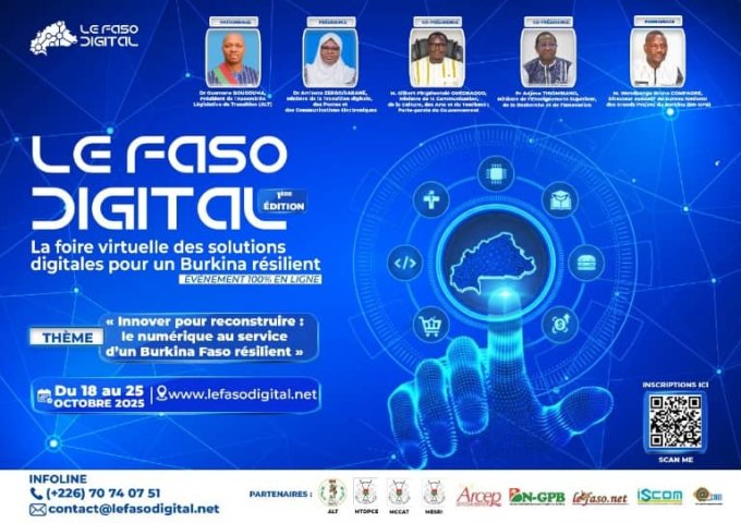 Le Faso Digital 2025&nbsp;: Appel à candidatures pour le concours d’innovation digitale